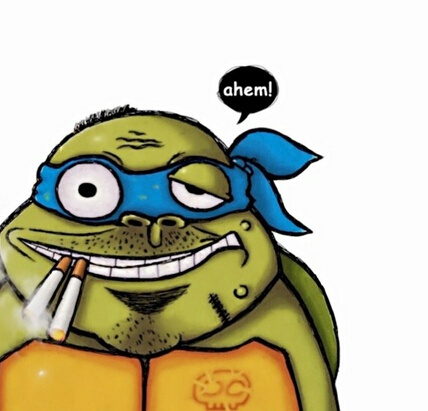 忍者神龟 - 大叔版卡通表情 - 斗图表情包 - 斗图神器
