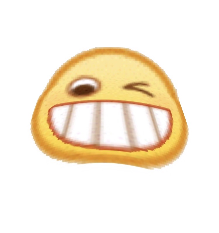 龇牙眯眼（emoji表情包） 