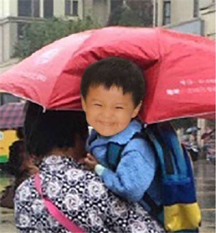 鹿晗雨中打伞 