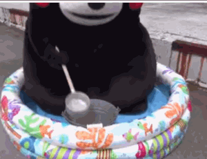 熊本熊洗澡（可爱）