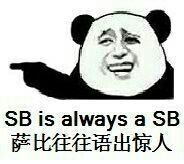 SB is always a SB（萨比往往语出惊人）