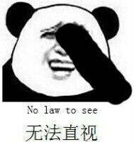 无法直视（no law to see - 熊猫人）