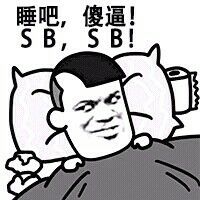 睡觉，傻逼！SB，SB！