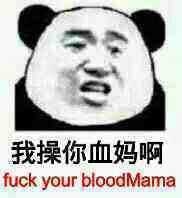 我操你血妈啊 fuck your blood Mama