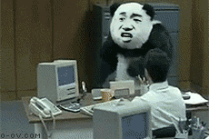 熊猫人砸电脑
