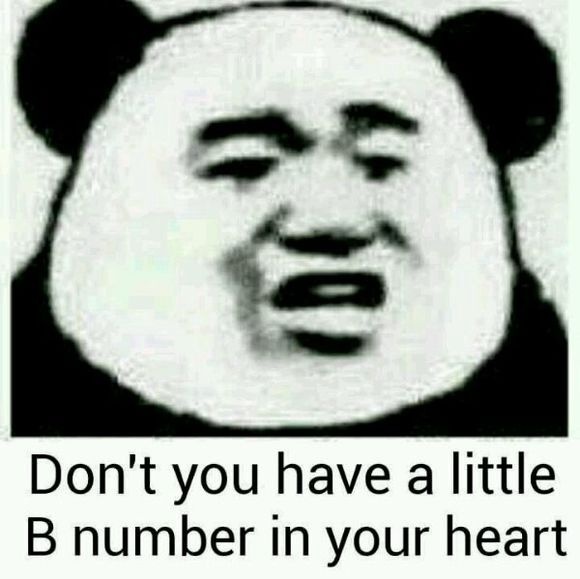 don ' t you have a little b number in your heart