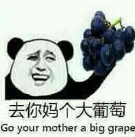 去你妈个大葡萄（go your mother a big grape）