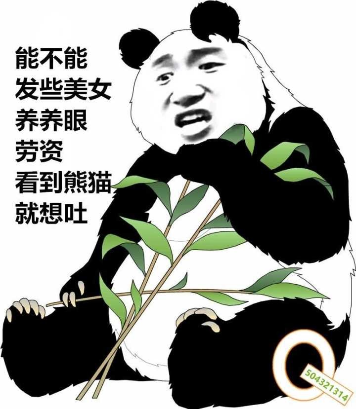 能不能发些美女养养眼，劳资看到熊猫就想吐！