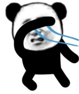 熊猫头泪奔表情包
