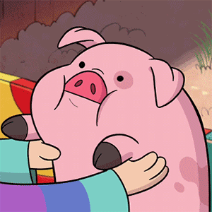 一个人抱着猪的表情包图片